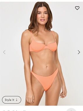 l*space Coral Smocked Underwire Bikini Set